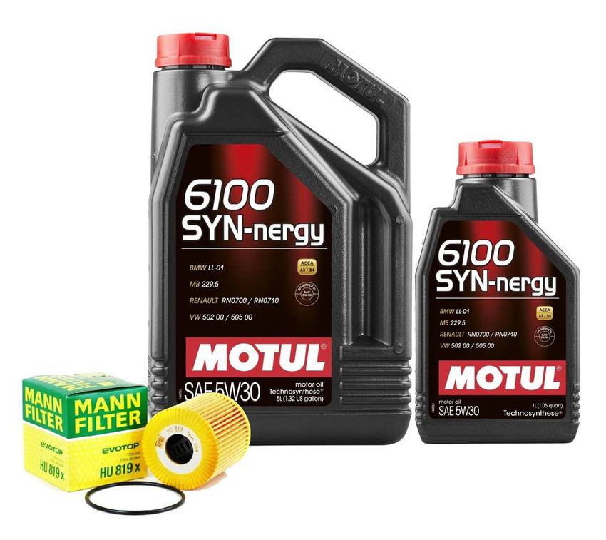 Volvo Engine Oil Change Kit - Motul 1275811 (5W-30) (SYN-NERGY 6100)